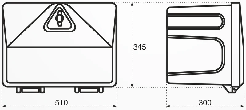 Boîte à outils Stabilo Slick Box pour véhicules utilitaires / 510 x 350 x 300 mm