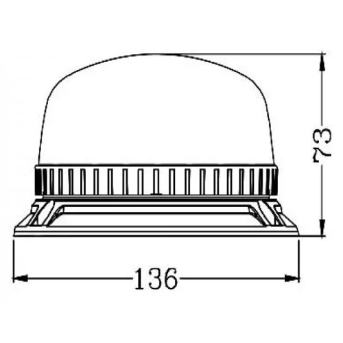 Gyrophare LED compact / Fixation par vis à trois points