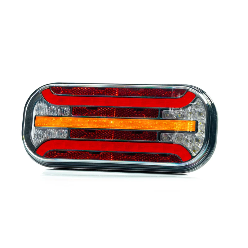 Feu de remorque LED avec indicateur progressif / 6 fonctions / 214 mm