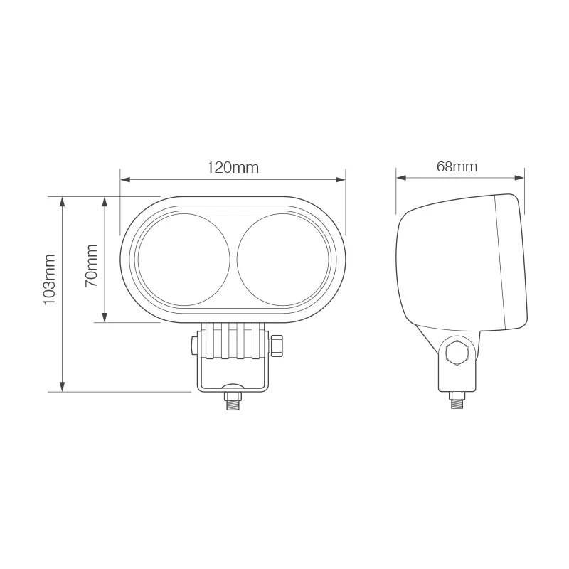 Lampe d'avertissement à LED LAP pour chariot élévateur - Point bleu