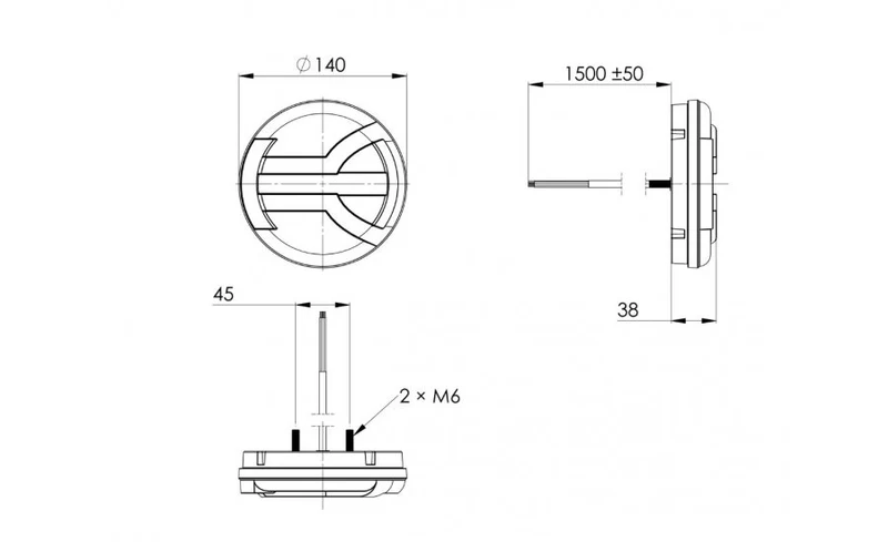Lampe de remorque à DEL avec indicateur dynamique - 5 fonctions