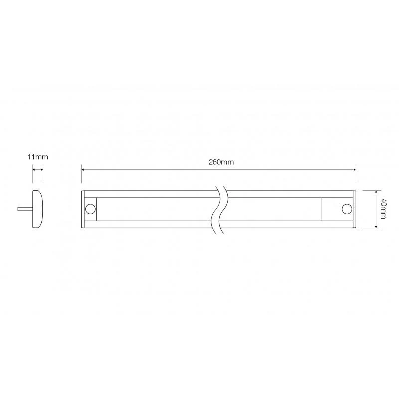 Lampe Intérieure avec Bouton Tactile 260mm 24v / Base Grise / Autolamps LED