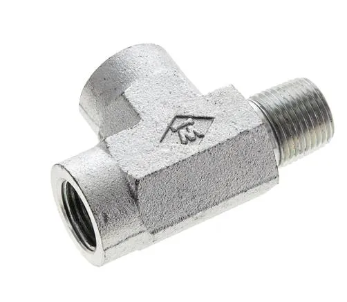 Raccord en T 3/8'' NPT Mâle x Femelle Acier 210bar (2950.5psi)