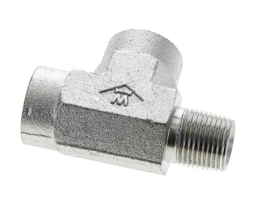 Raccord en T 3/8'' NPT Mâle x Femelle Acier 210bar (2950.5psi)