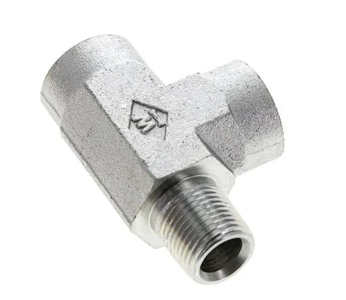 Raccord en T 3/8'' NPT Mâle x Femelle Acier 210bar (2950.5psi)