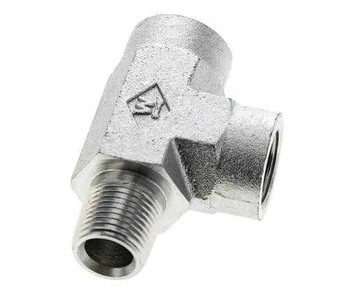 Raccord en T 3/8'' NPT Mâle x Femelle Acier 210bar (2950.5psi)