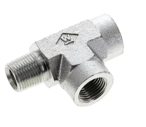 Raccord en T 3/8'' NPT Mâle x Femelle Acier 210bar (2950.5psi)