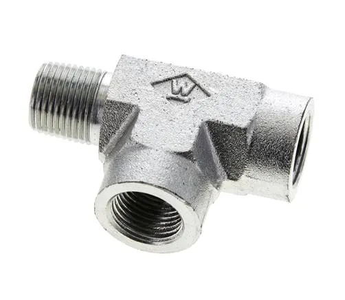 Raccord en T 3/8'' NPT Mâle x Femelle Acier 210bar (2950.5psi)