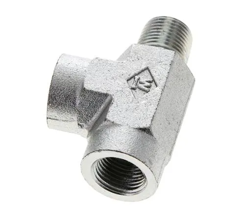 Raccord en T 3/8'' NPT Mâle x Femelle Acier 210bar (2950.5psi)