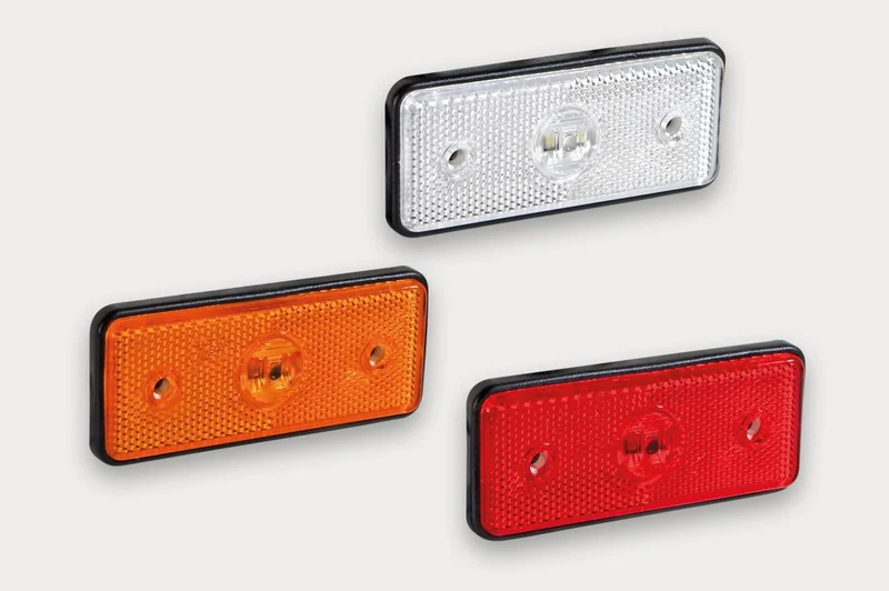 Feu de position rectangulaire mince à LED avec réflecteur
