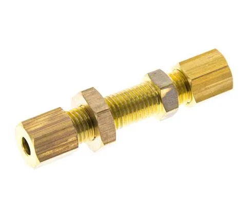 4mm Laiton Raccord De Compression Droit Traversant 150 Bar DIN EN 1254-2