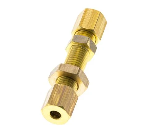 4mm Laiton Raccord De Compression Droit Traversant 150 Bar DIN EN 1254-2