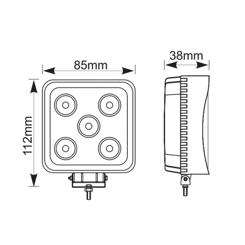 Mini lampe de travail LED 3" / 15 W