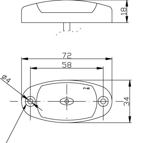 Feu de position LED ovale