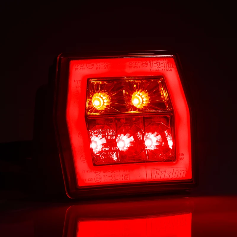 Feu de remorque arrière à DEL effet néon avec queue d'arrêt et indicateur