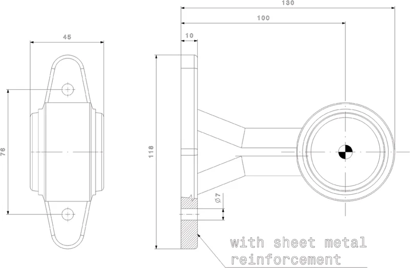 Outline Marker Lamps LED - Ensemble de 2 -Type "B"