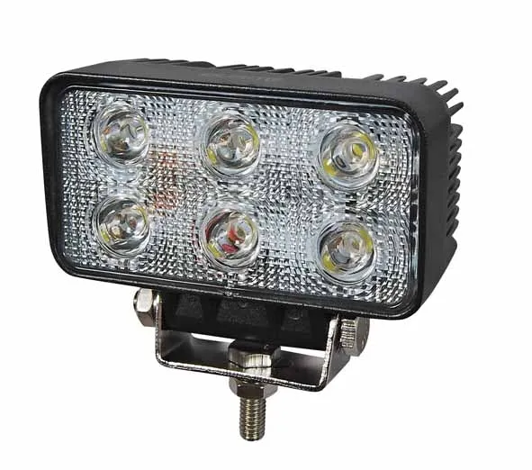Projecteur de travail rectangulaire à LED 18 W avec faisceau large de 1100 lumens