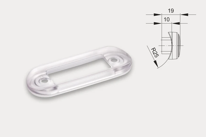Joint transparent arrondi pour barres tubulaires / Pour une utilisation avec des lampes LED encastrées