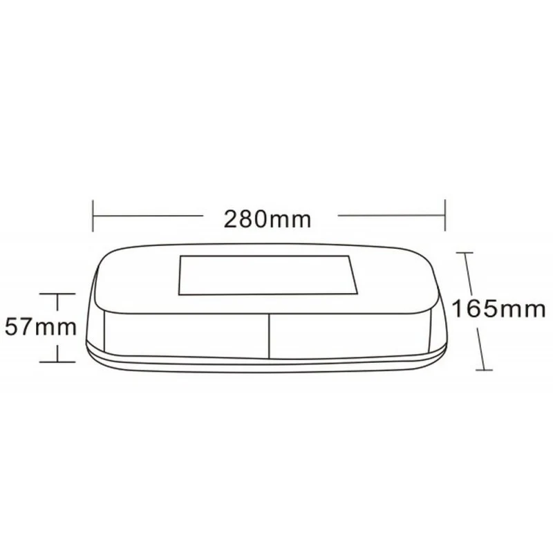 Barre lumineuse LED magnétique Mini Beacon Ambre 12/24 V avec lentille transparente