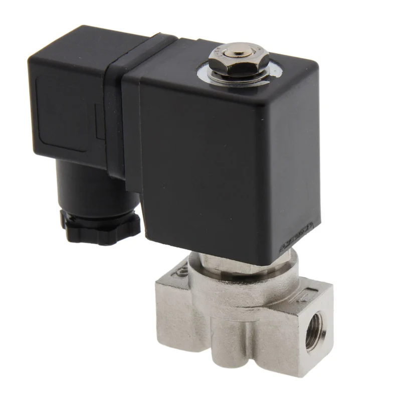 Electrovanne ST-DA 1/8'' acier inoxydable FKM 0-13bar 12V DC