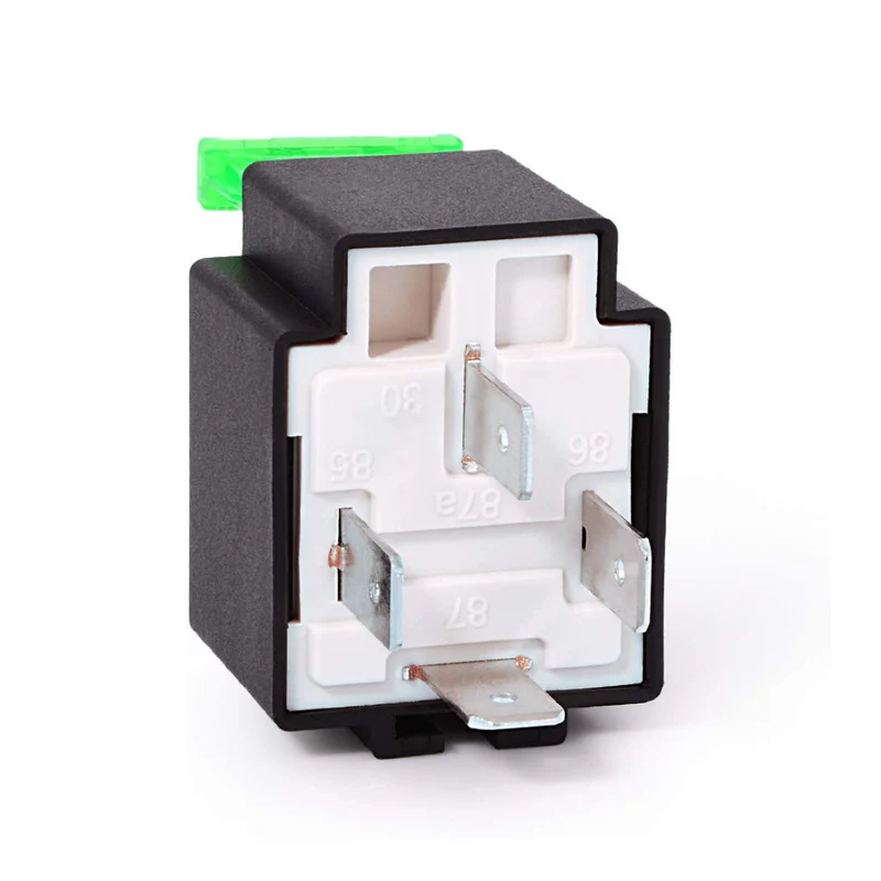 Mini-relais 12 V 30 A avec fusible / 4 broches