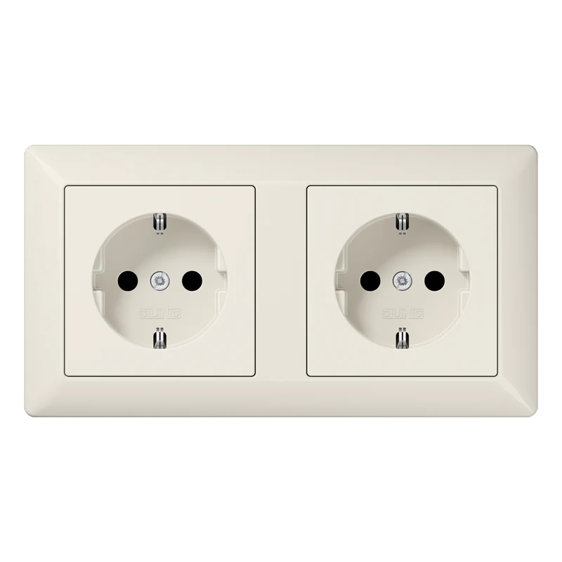 Jung AS500 Wall Outlet Box (WCD Switchgear) (Prise européenne) - AS1520-2
