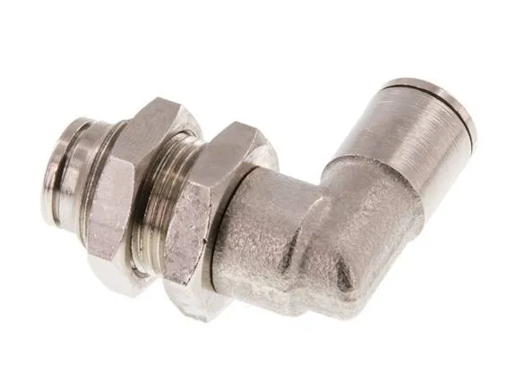 raccord enfichable coudé 90deg 6mm laiton NBR Bulkhead