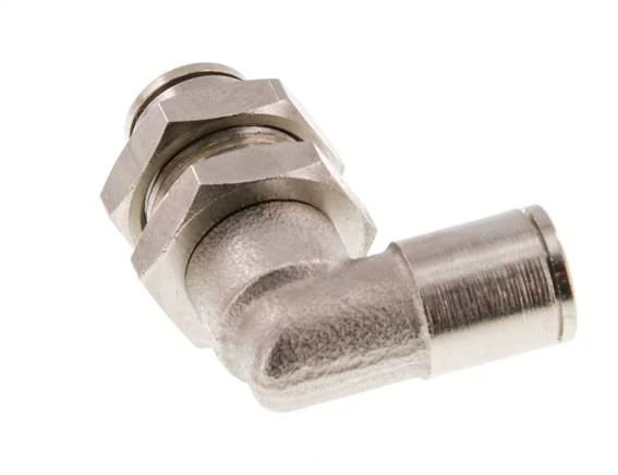 raccord enfichable coudé 90deg 6mm laiton NBR Bulkhead