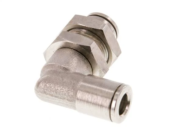 raccord enfichable coudé 90deg 6mm laiton NBR Bulkhead