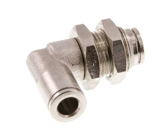 raccord enfichable coudé 90deg 6mm laiton NBR Bulkhead