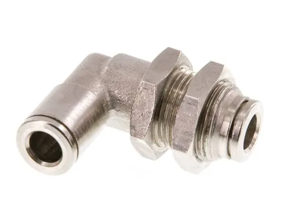raccord enfichable coudé 90deg 6mm laiton NBR Bulkhead