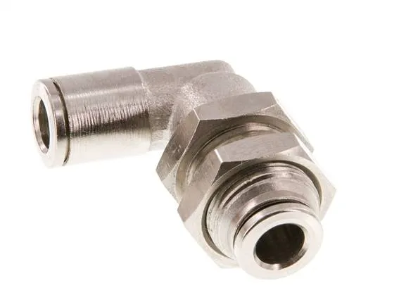 raccord enfichable coudé 90deg 6mm laiton NBR Bulkhead