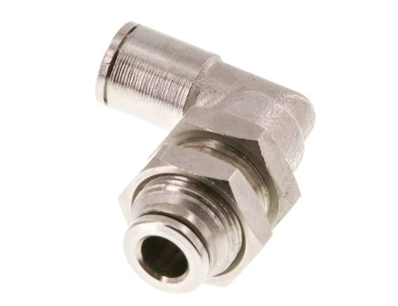raccord enfichable coudé 90deg 6mm laiton NBR Bulkhead