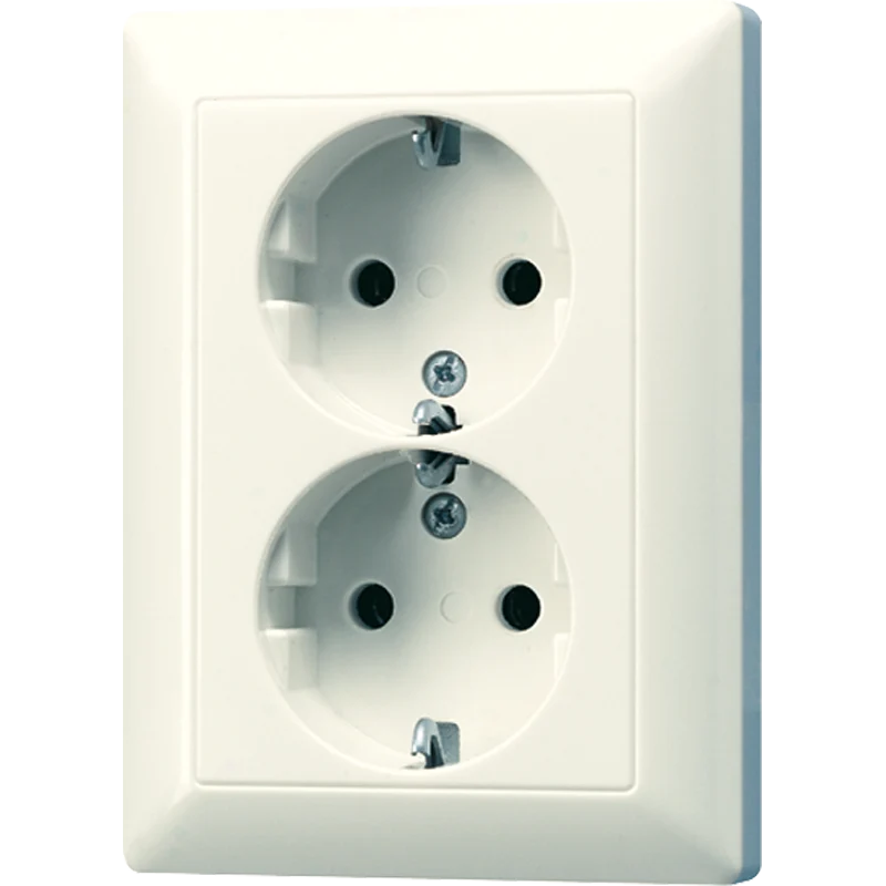Jung AS500 Wall Outlet Box (WCD Switchgear) (Prise européenne) - AS5022NU