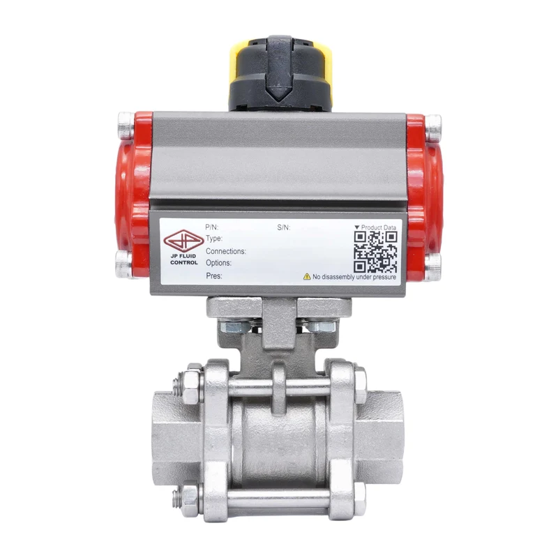 Vanne À Bille Pneumatique G1 1/4'' Acier Inoxydable Fermeture Par Ressort