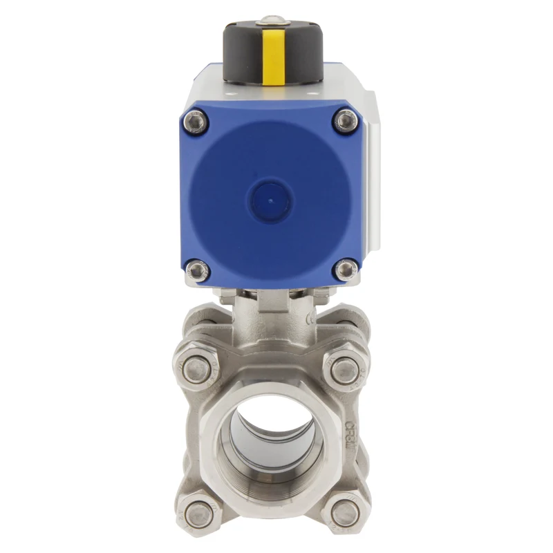 Valve à bille pneumatique G1-1/4'' 2 voies en acier inoxydable fermée par ressort - BL2SA3