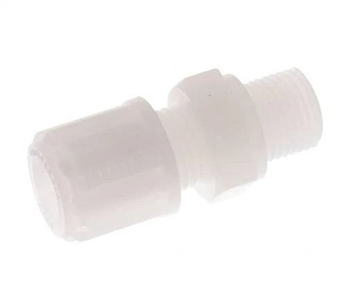 6x4mm & G1/8'' PVDF Raccord à compression droit avec filetage mâle 10 bar