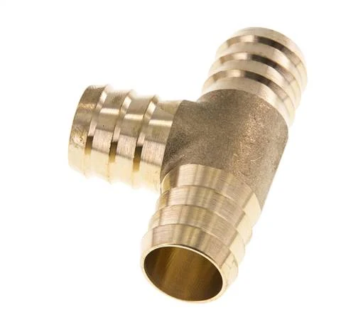 Connecteur de tuyau en té en laiton de 25 mm (1'')