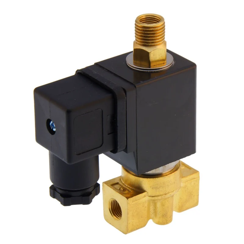 Electrovanne TW-DB 1/8'' 3/2 voies NO laiton FKM 0-3bar 12V DC