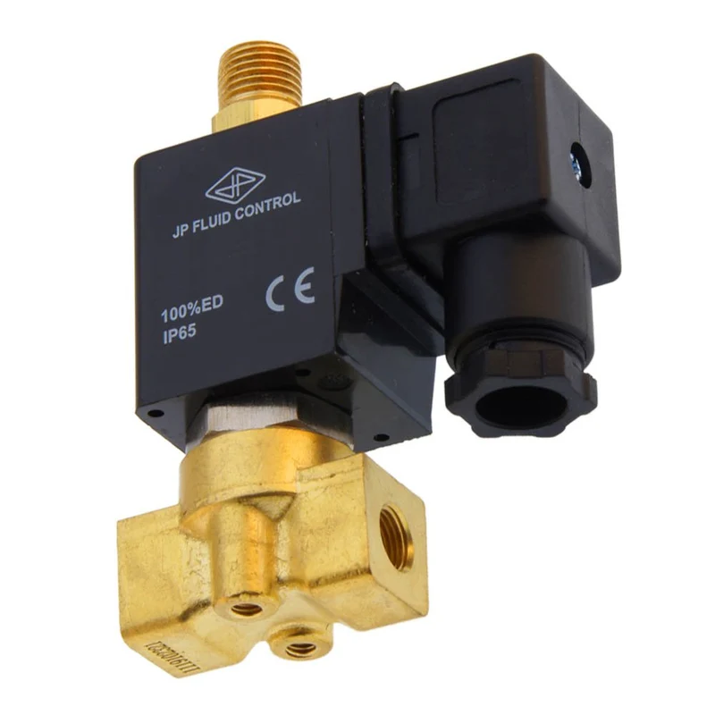 Electrovanne TW-DB 1/8'' 3/2 voies NO laiton FKM 0-3bar 12V DC