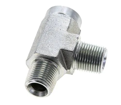 Raccord en T 3/8'' NPT Femelle x Mâle Acier 210bar (2950.5psi)