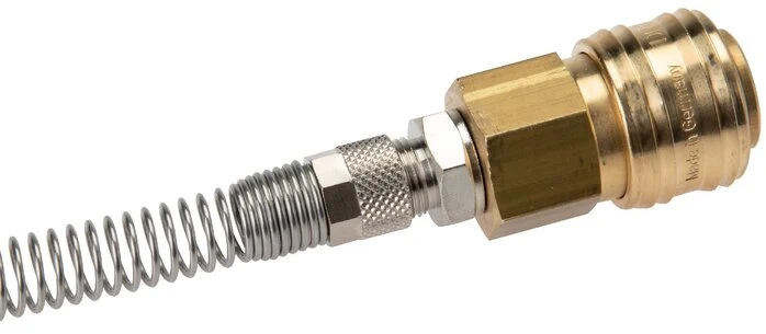 Laiton DN 7.2 (Euro) Coupleur d'air douille 6x8 mm écrou-raccord Bend-Protect Rotable