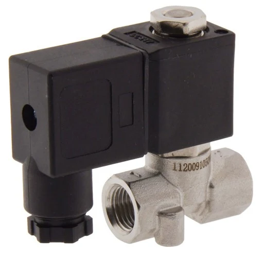 Electrovanne CM-DA 1/4'' Acier inoxydable FKM 0-10bar 24V DC