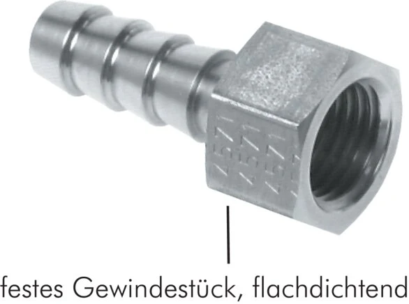 Barbe de tuyau en laiton nickelé G 1/4'' x 13mm 16 Bar [2 pièces].