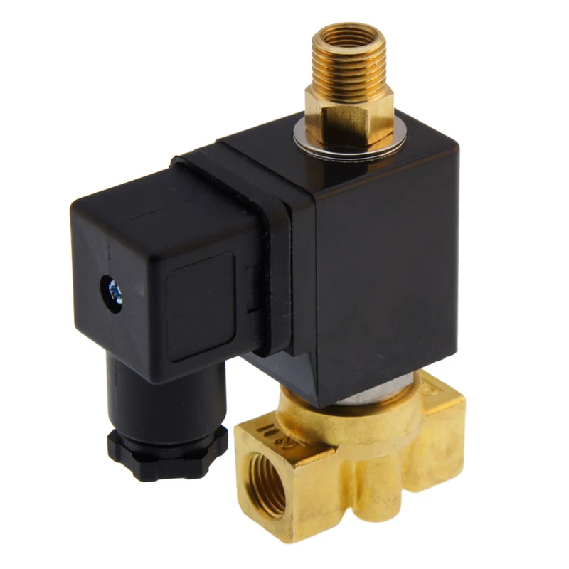 Electrovanne TW-DC 1/4'' 3/2 voies DI laiton FKM 0-5bar 12V DC