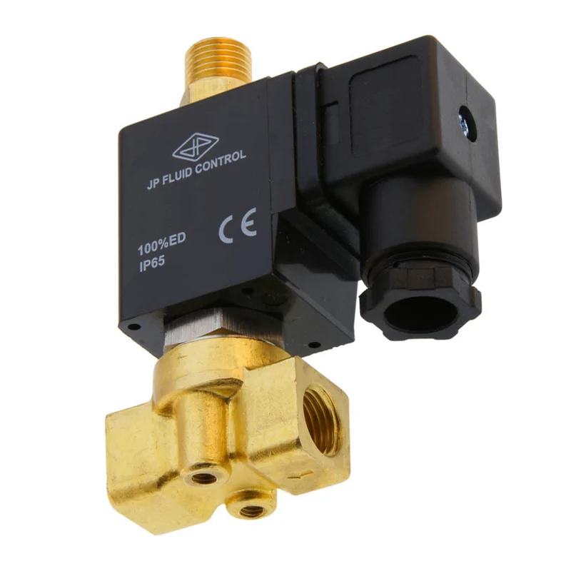 Electrovanne TW-DC 1/4'' 3/2 voies DI laiton FKM 0-5bar 12V DC