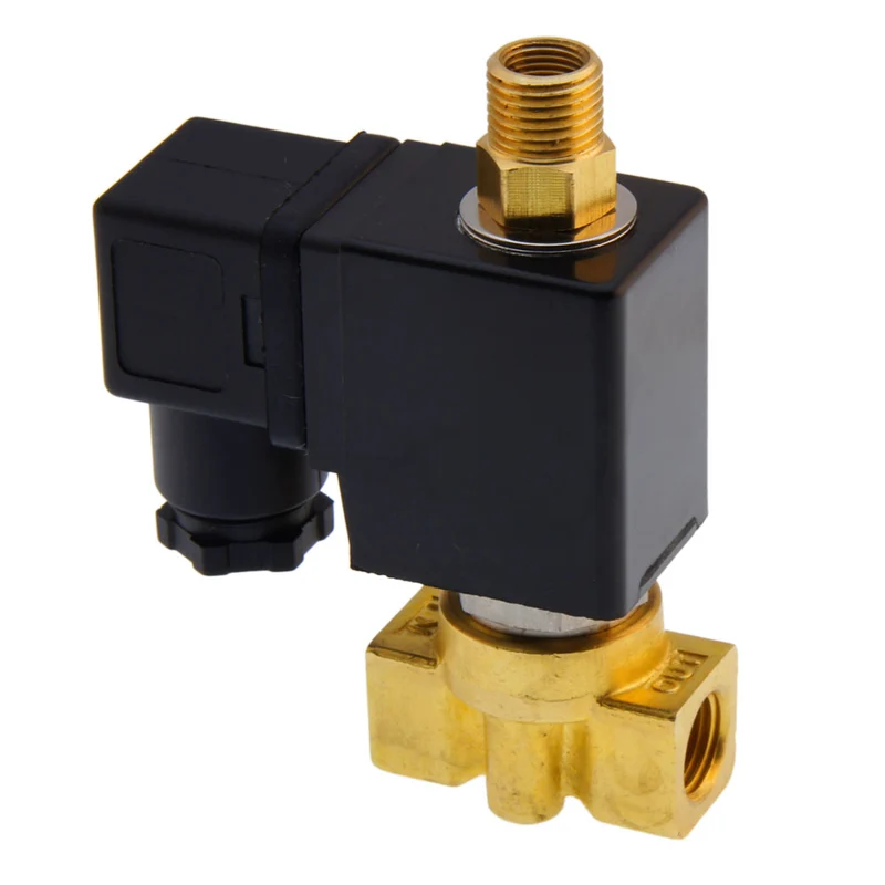 Electrovanne TW-DC 1/4'' 3/2 voies DI laiton FKM 0-5bar 12V DC