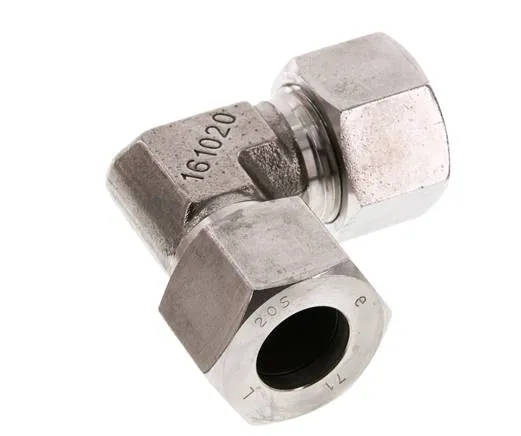 Coude 90 degrés en acier inoxydable 20S Anneau de coupe 400 Barre DIN 2353