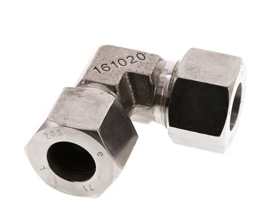 Coude 90 degrés en acier inoxydable 20S Anneau de coupe 400 Barre DIN 2353