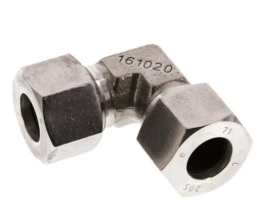 Coude 90 degrés en acier inoxydable 20S Anneau de coupe 400 Barre DIN 2353